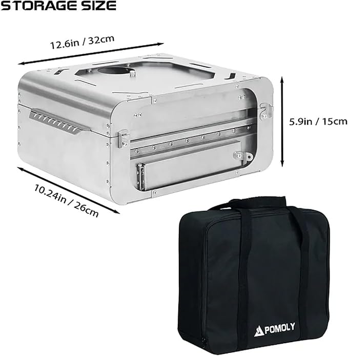 POMOLY Camping Tent Stove Wood Stove, Lumberjack Titanium Wood Burning Stove for Hiking, Cooking, Heating