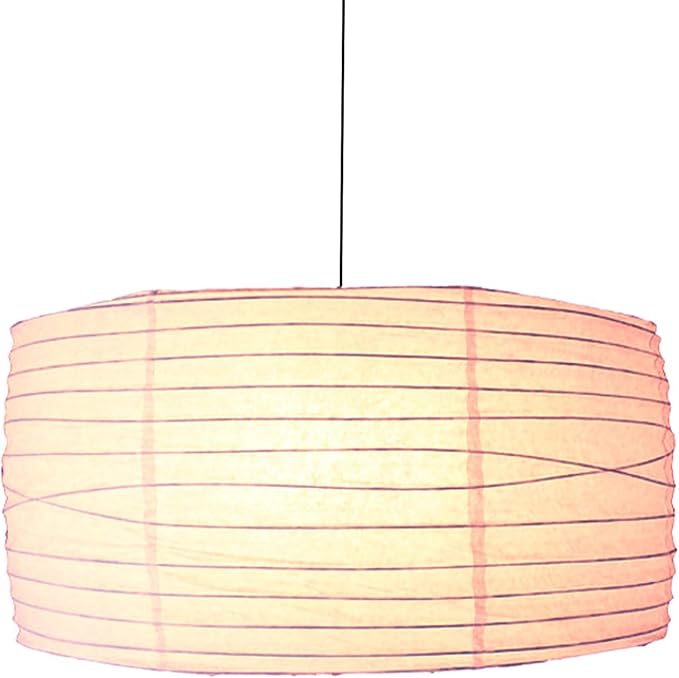 Paper Lamp Shade,46cm(18") Pendant Lamp Shade Round Large Paper Lantern Hanging Light Rice Paper Lantern Lampshade for Living Room Bedroom Dining Room Kids (White1)
