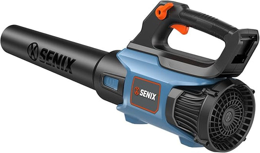 SENIX 20V Max Leaf Blower, Cordless, Brushless, Handheld, Up to 450 CFM and 100 MPH, 2 Speed Mode, Cruise Control, Lightweight, Tool Only, Battery and Charger Not Included(BLAX2-M3-0)