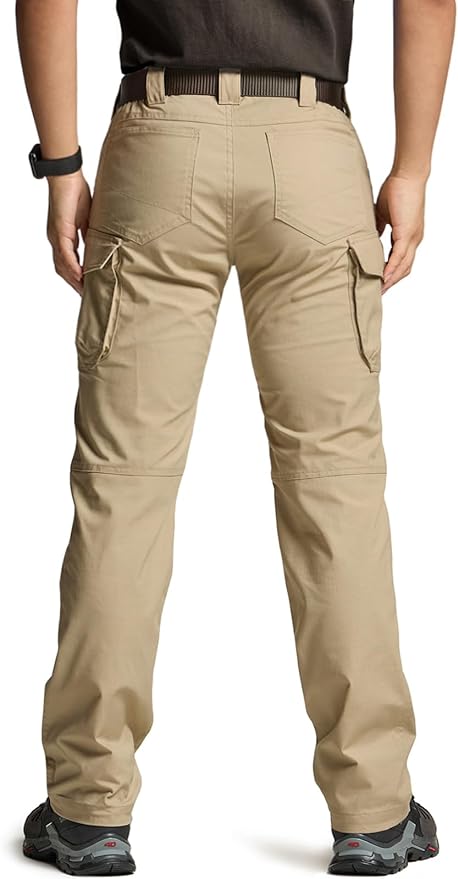 CQR Women's Flex Stretch Tactical Pants, Water Resistant Ripstop Cargo Work Pants with Pockets for Outdoor & Hiking