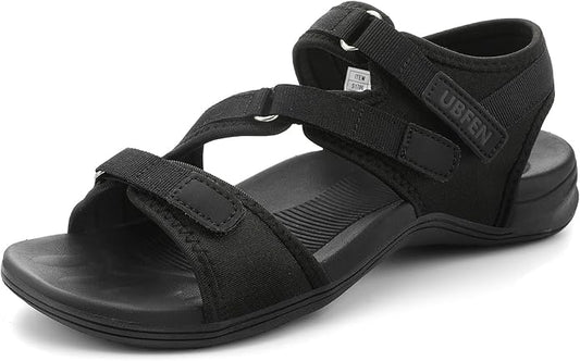 UBFEN Womens Hiking Comfortable Sport Walking Sandals Outdoor Athletic Water Sandals with Three Adjustable Straps