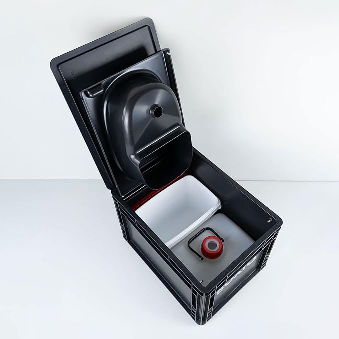 BOXIO Toilet - Portable Toilet, Camping Toilet, composting Toilet for car Camping, Boat or Camping. Mini Camping Toilet: 14,7" x 11,8" x 11,0" Made in Germany.