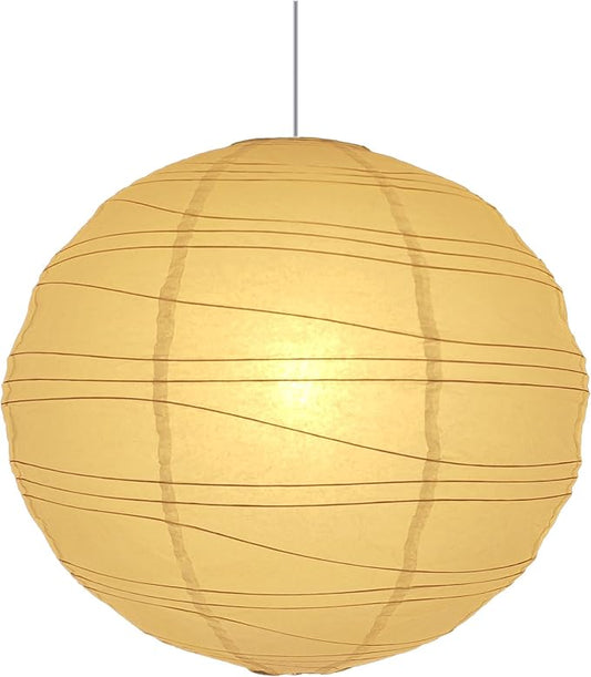 Hytsoeee(19.69Inch) Paper Lamp Shade,White Spherical Large Paper Lantern,Handmade Lantern Pendant Light Shade for Home Indoor Ceiling Light Decor,Such as Living Room, Bedroom