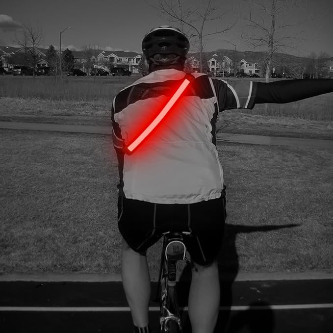 Illumifun LED Running Belt - USB Rechargeable Light Up Sash, High-Visibility Elastic Waistband Light for Running Cycling Hiking Camping Nighttime Activities