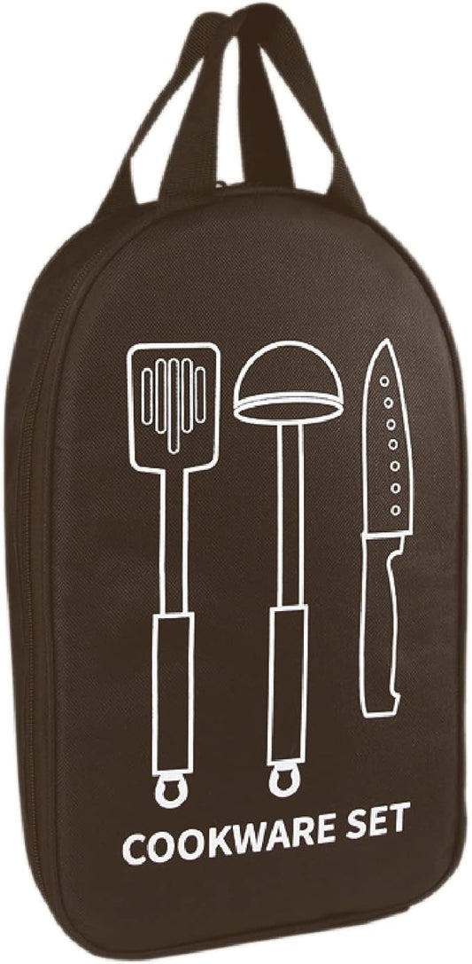 TRIWONDER Camping Travel Cookware Organizer Bag Cooking Utensils Storge Portable Pouch for Outdoor Barbecue Camping Cooking Spoon Chopsticks Organizing