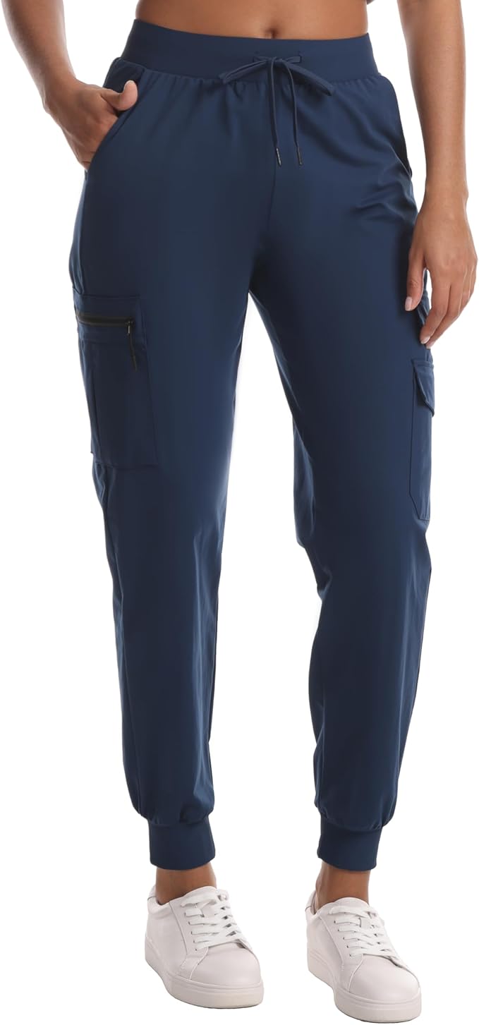 Women's Hiking Pants with Pockets Water Resistant Lightweight Quick Dry Cargo Pants for Travel Outdoor