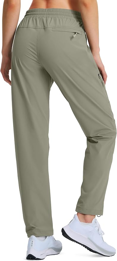 Women's Hiking Pants Quick Dry Lightweight Cargo Pants UPF 50 Water Resistant Zipper Pockets for Golf Travel Work Camping