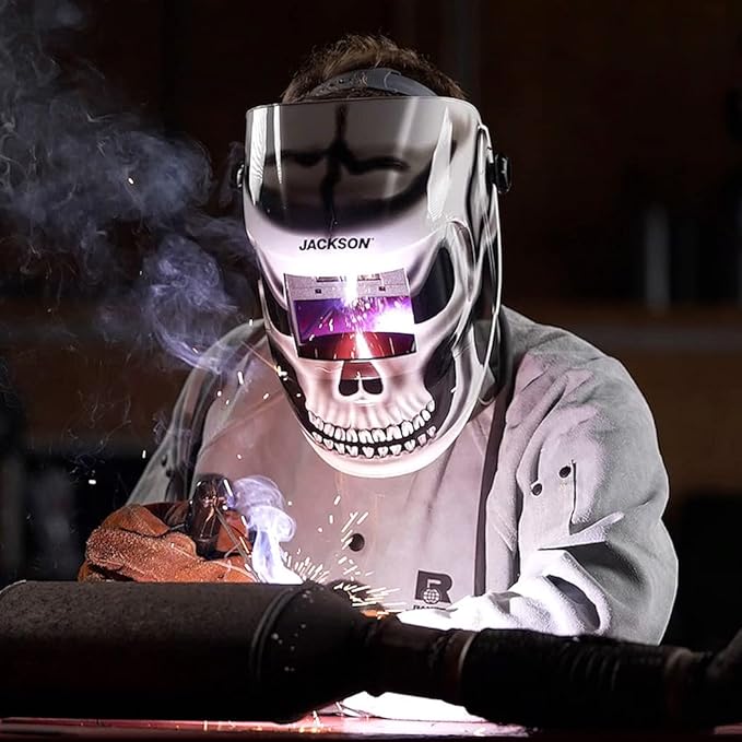 Jackson Safety Premium Graphic Welding Hood with ADF - Ultra Lightweight Auto Darkening Welding Helmet - ANSI Z87.1 (Multiple Styles)