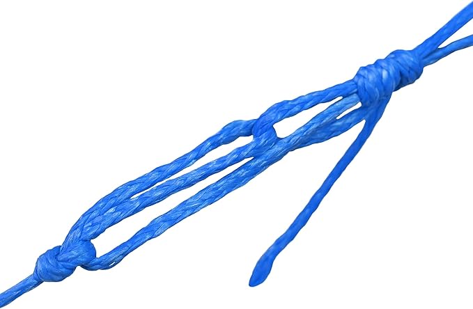 emma kites Hollow UHMWPE Braided Cord 1.3mm, 1.6mm, 2mm Spliceable for Tent Guyline Tarp Hammock Ridgeline Whoopie Sling Bear Bagging for Camping Backpacking