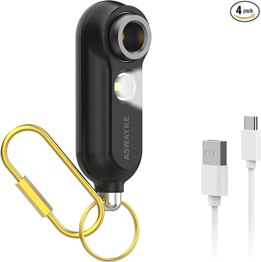 125dB Rechargeable Bear Horn,IPX5 Waterproof & LED Flashlight Bear Deterrent Device for Hiking, Camping, Outdoor Survival-Black