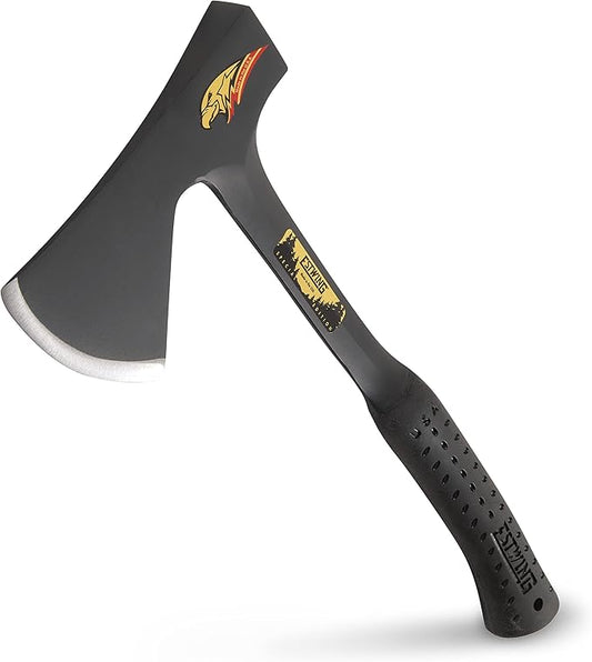 ESTWING Special Edition Camper's Axe - 16" Hatchet with Forged Steel Construction & Shock Reduction Grip - E44ASE