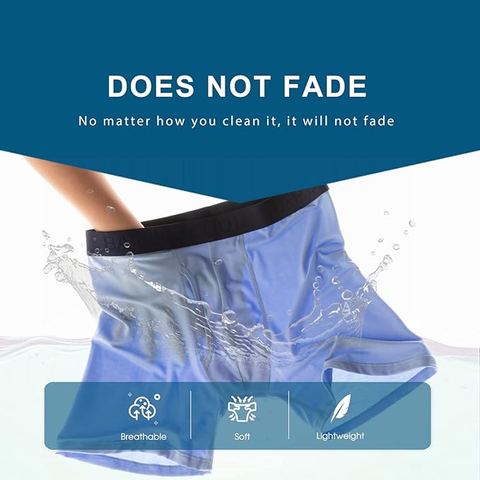 BAMBOO COOL Men's Underwear Boxer Briefs Fly with Built-in 3D Pouch Comfortable Cool Underwear for Men 4 Pack