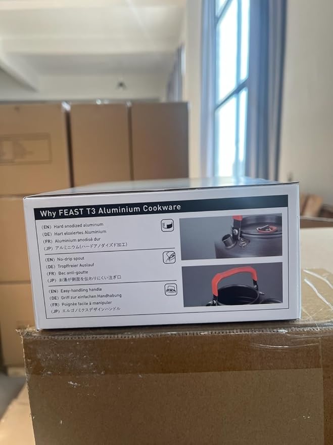 Fire-Maple Feast T3 Camping Kettle | 0.8 Liter Lightweight | Portable Teapot Aluminum for hiking camping