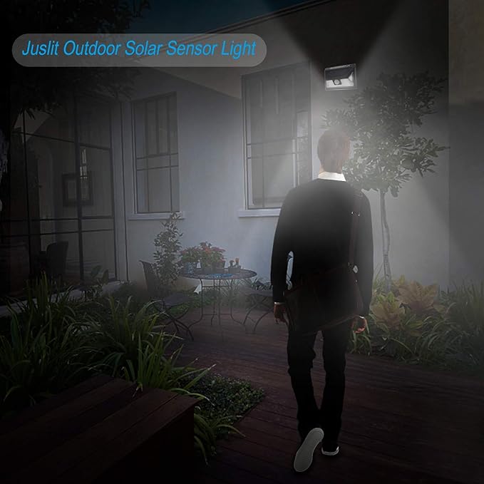 Upgrade with Magnet 3Pack Solar Motion Sensor Lights, Ultra Bright Outdoor Lights, 270 ° Wide Angle Waterproof Safety Lights, sunblast Atomic Beam, Suitable for Courtyards, Garages, Decks
