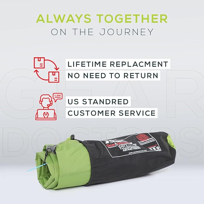 Gear Doctors Camping Pads Self Inflating Ultralight Apollo air 4.3-5.2 R Insulated Camping mats 1.5-3.3 in Must Haves Inflatable Foam air Sleep mat self Inflating air Mattress for Camping cot