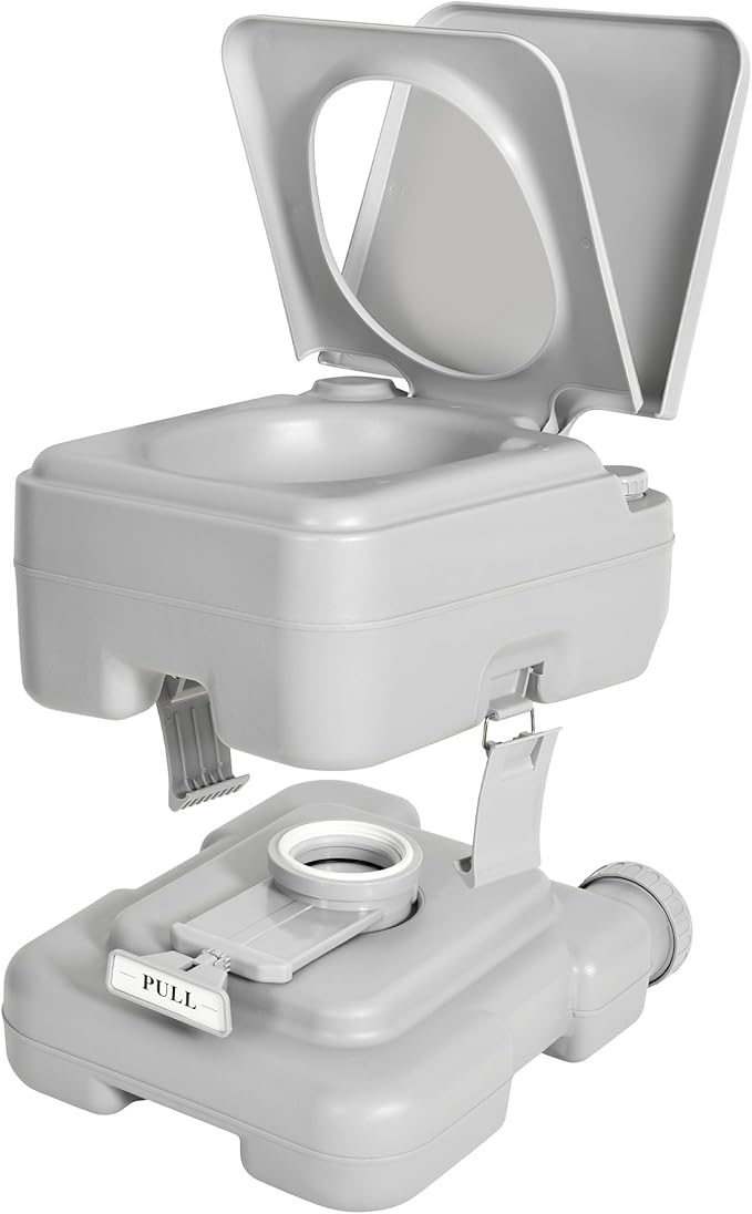 YITAHOME 3.2 Gallon Portable Toilet for Camping, RV Travel Porta Potty with Press Flush Pump, Anti-leak for Truck Travel, Boating, Hiking, Trips