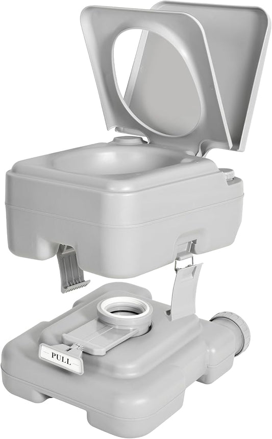 YITAHOME 3.2 Gallon Portable Toilet for Camping, RV Travel Porta Potty with Press Flush Pump, Anti-leak for Truck Travel, Boating, Hiking, Trips