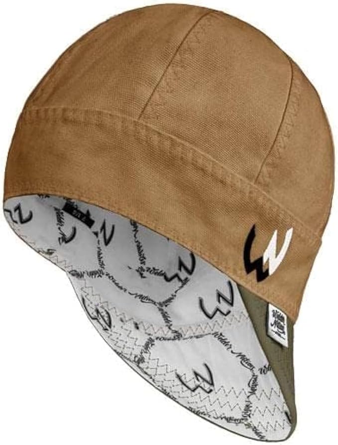 Welder Nation 8 Panel 10 oz Welding Premium Cap 100% Cotton Interior & Duck Canvas Exterior - Protective Durable Heavy-Duty