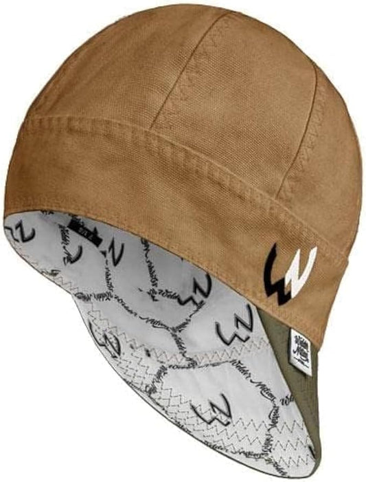 Welder Nation 8 Panel 10 oz Welding Premium Cap 100% Cotton Interior & Duck Canvas Exterior - Protective Durable Heavy-Duty