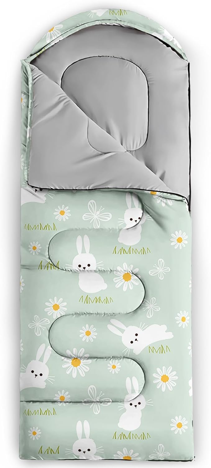 AILONEN Blue Glowing Basketball Sleeping Bag for Kids Boys,Warm and Cool Weather,Lightweight,Waterproof Backpacking,City Theme Ball Sports Sleeping Bag for Camping