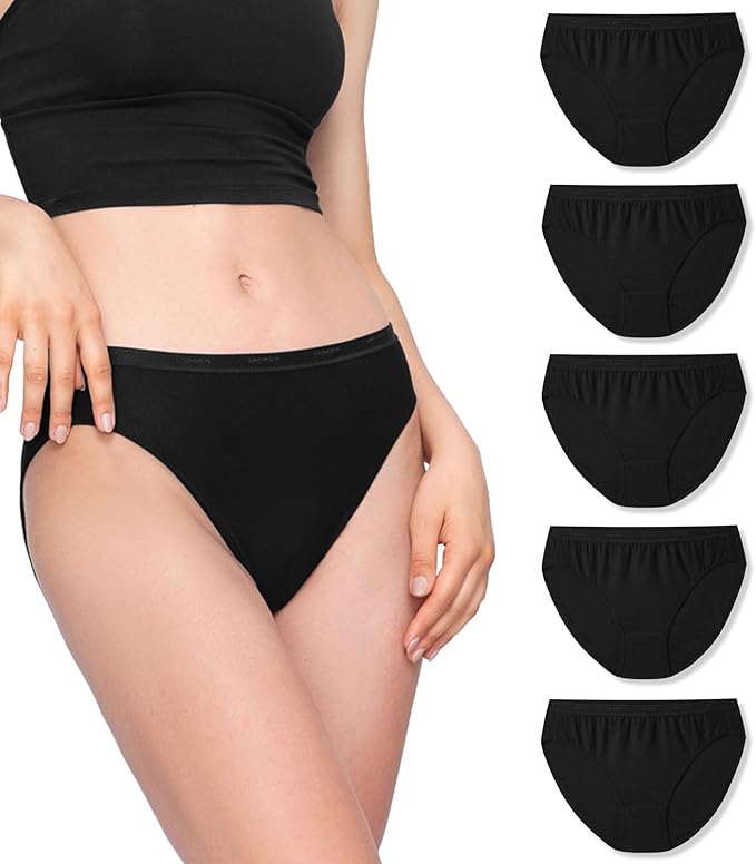 LAPASA Women's Quick Dry Travel Underwear Mesh Hiking Bikinis Activewear Stay Fresh Panties 5 Pack Terraversal L84