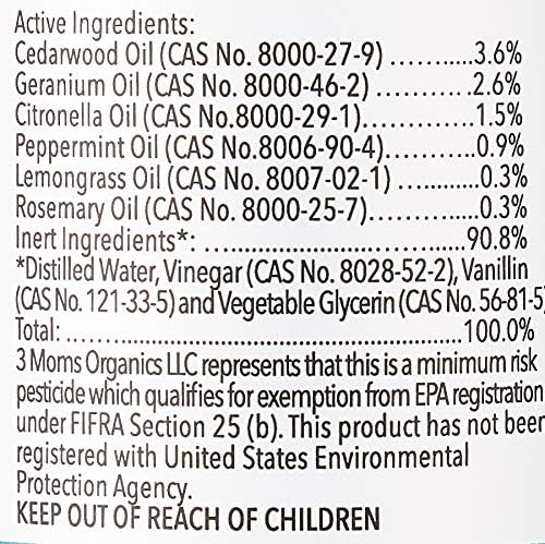 3 Moms Organics TickWise 8oz, Made with All Natural Essential Oils, DEET-Free, Tick and Insect Repellent, Plant Based Essential Oils, All Natural Ingredients Great for Adults, Kids, Dogs & Horses