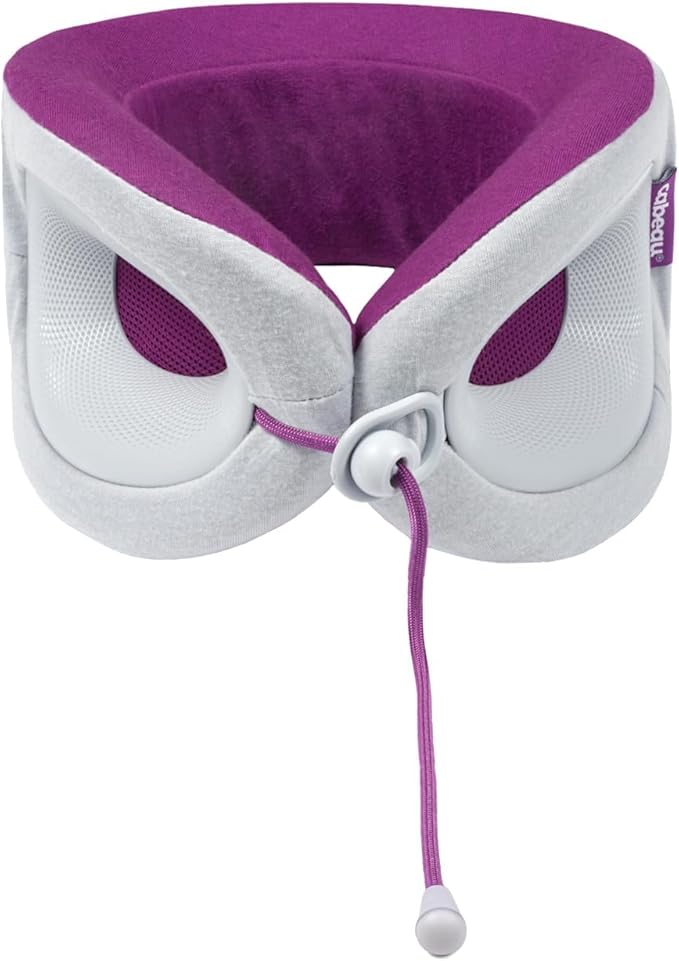Cabeau Travel Pillow for Long Flights – Evolution X - Memory Foam Neck Support - Comfort On-The-Go for Airplane, Train, and Car (Amethyst)