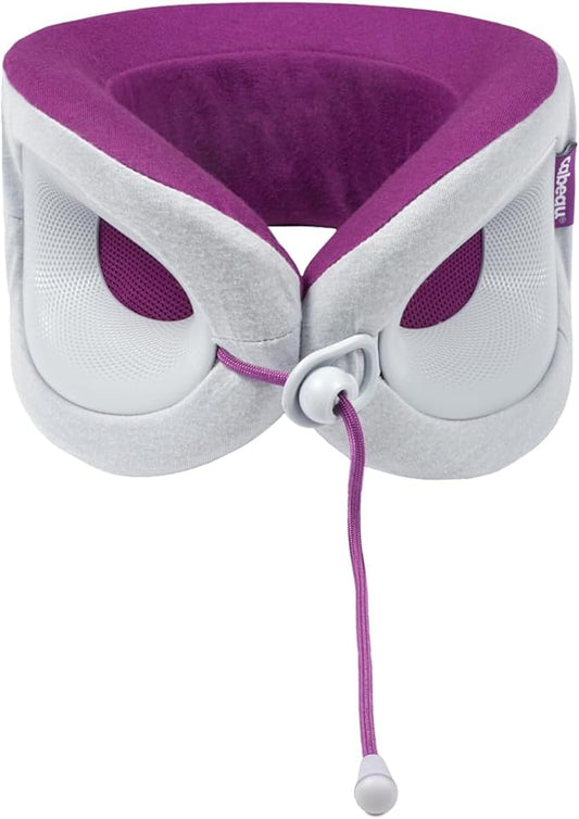 Cabeau Travel Pillow for Long Flights – Evolution X - Memory Foam Neck Support - Comfort On-The-Go for Airplane, Train, and Car (Amethyst)