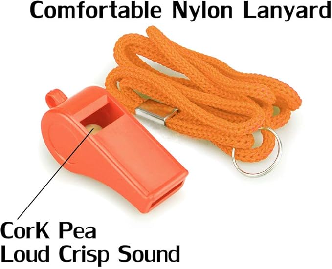 Whistle, Super Loud Emergency Whistle with Lanyard, Ideal for Boating, Swimming, Kayaking, Water Survival, Hiking, Camping