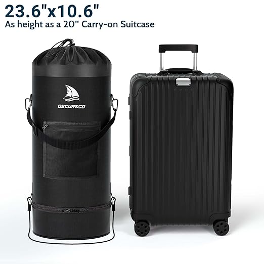 Obcursco Boat Trash Can,100% Leakproof 900D Portable Garbage Bag Pontoon Fishing Boat Accessories Marine RV or Camping 9-12 Gallon Capacity