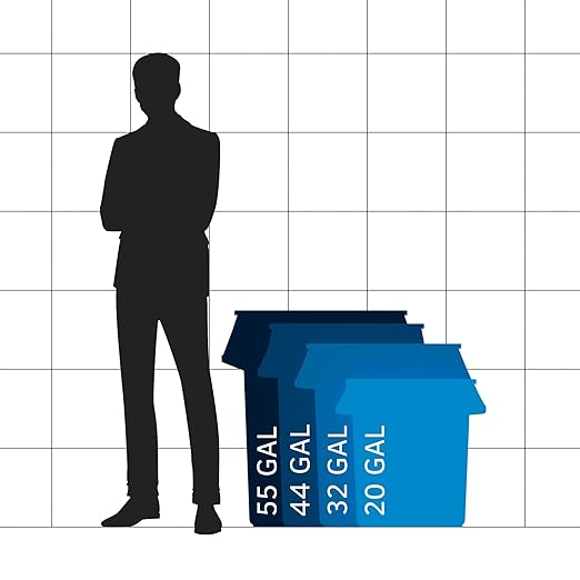 32 Gallon Black Round Commercial Trash Can