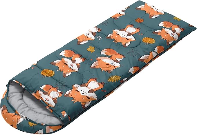 HOSIMA Dear Hunting Pattern Cold Weather Sleeping Bags for Adults,Black Light Weight Sleeping Bags for Kids Adults,WaterProof Sleeping Bags for Outdoors Hiking.