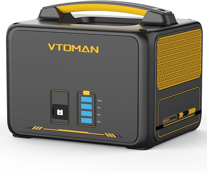 VTOMAN Jump 600X Portable Power Station with Extra Battery, 600W/939Wh LiFePO4 Battery Solar Power Station with 600W Constant-Power, Regulated 12V DC, PD 60W USB-C for Camping, Off-grid, Home Backup