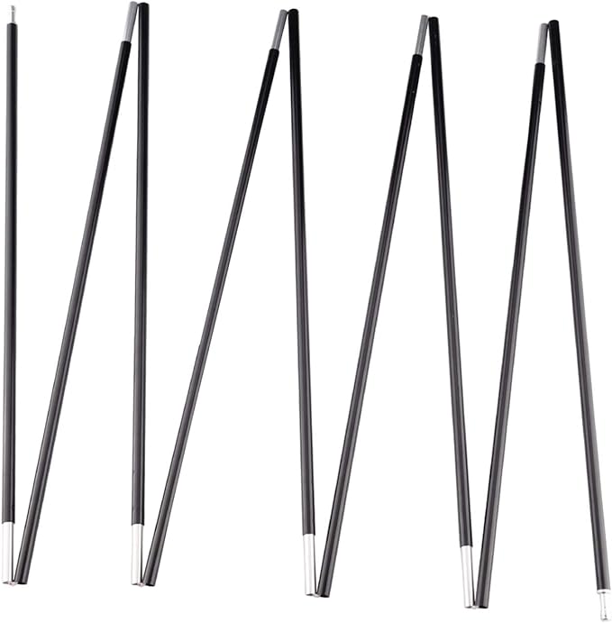 Aluminum Tent Poles Replacement, Black Pre-Assembled Tent Pole, 7001 T6 Heated Camping Tent Rod