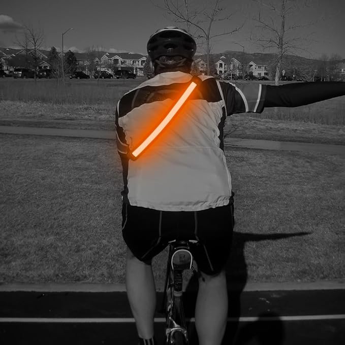 Illumifun LED Running Belt - USB Rechargeable Light Up Sash, High-Visibility Elastic Waistband Light for Running Cycling Hiking Camping Nighttime Activities