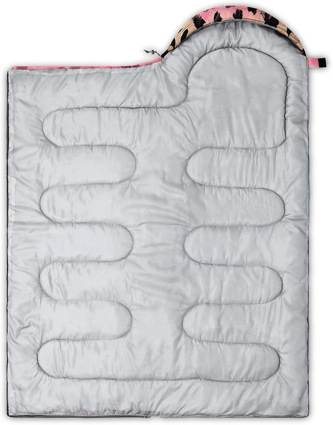 AILONEN Pink Lovely Rabbit Sleeping Bag for Girls Kids Adults,Warm and Cool Weather,Lightweight,Waterproof Backpacking,Cartoon Flowers Printed Bunny Sleeping Bag for Camping