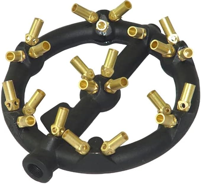 Powerful Propane Burner for Outdoor Cooking - 23 Brass Tip Jet Burner Ideal for Camping, Turkey Frying, and More with Stove Buddy Compatibility GB-23 LP(Propane Gas 23 Tips)