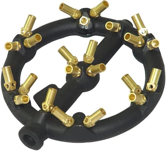 Powerful Propane Burner for Outdoor Cooking - 23 Brass Tip Jet Burner Ideal for Camping, Turkey Frying, and More with Stove Buddy Compatibility GB-23 LP(Propane Gas 23 Tips)