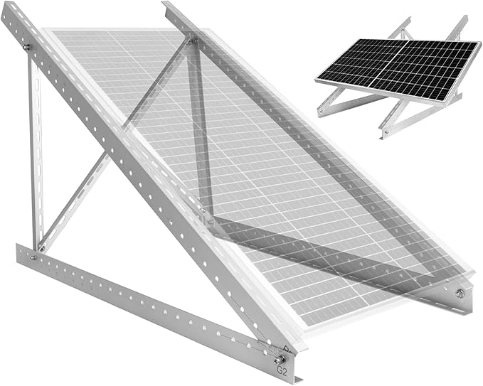 45'' Solar Panel Mount Brackets for 100-400 Watt Solar Panel,with Foldable Tilt Legs and Reinforced Cross Bars,Suitable for RV, Roof, Boat, Off-Grid etc.