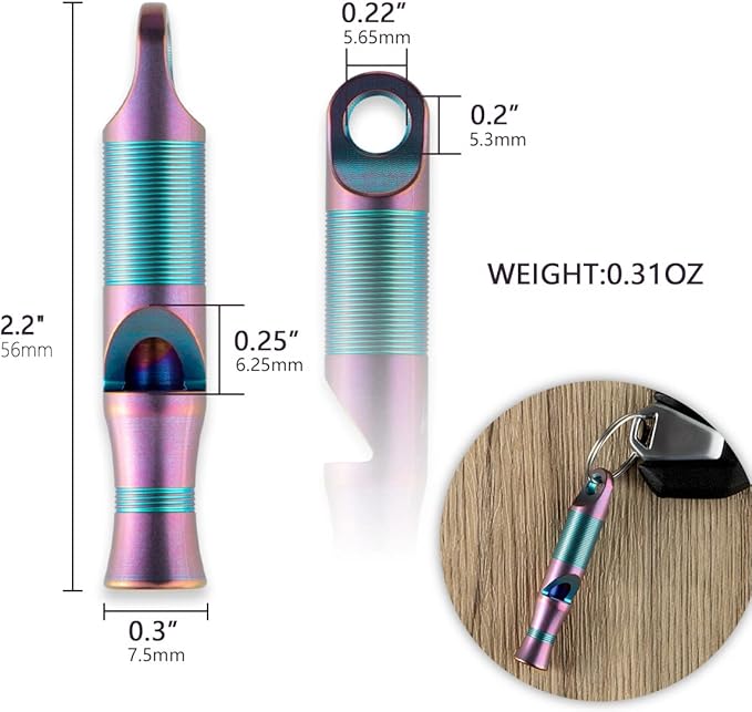 WeKnife Emergency Whistle Survival Loud, Titanium Outdoor Safety Whistle Survival Shrill Loud Blast with Paracord for Kayak, Life Vest, Jacket, Boating, Fishing,Camping, Hiking, Hunting, Coyote