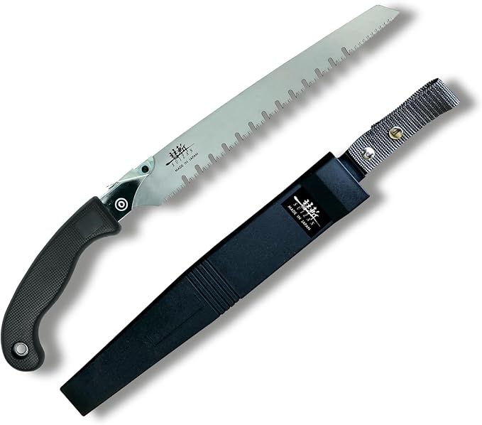 SUIZAN Pruning Saw 10.6" Gullet Blade - Professional Japanese Tree Trimming Handsaw Pullsaw Gardening Tools