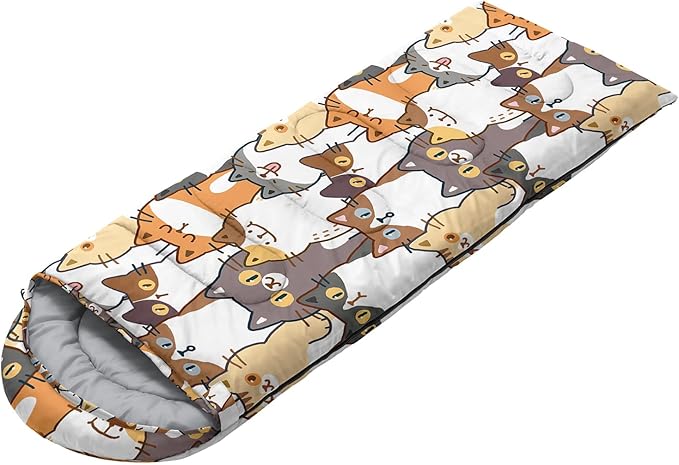 Sleeping Bags for Adults and Kids Backpacking Camping Sleeping Bags for Girls and Boys Lightweight Waterproof Cold/Warm Sleeping Bag for Season Camping Essentials Outdoor Travel with Compression Bags