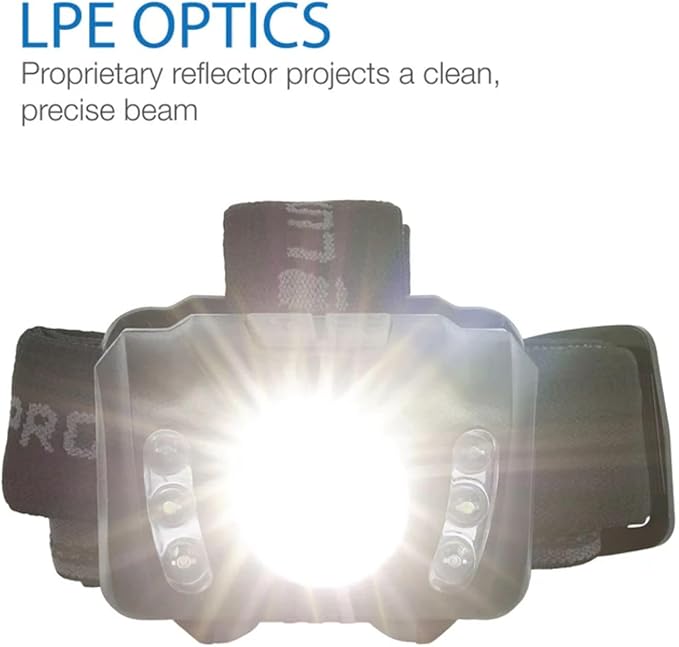 LUXPRO LP345V2 LED Headlamp - Bright 300 Lumen Head Lamp for Outdoors, Camping & Hiking - 6 Light Modes White, Green & Red Light - IPX4 Waterproof - Adjustable Headband - Batteries Included - 2 Pack