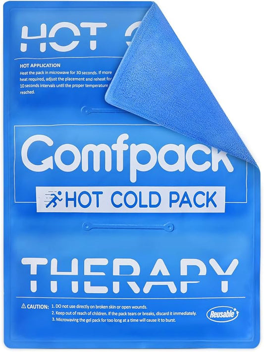 Large Ice Pack for Injuries Reusable, 11.2” x 14.7” Flexible Ice Pack for Full Body Relief, Soft Gel Cold Pack with Long Lasting Cold for Back, Knee, Relief for Chronic, Surgery, Swelling