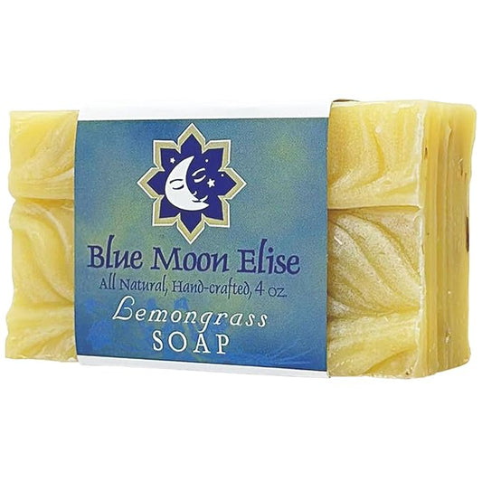 Lemongrass Bar Soap for Men and Women, Made with Organic Ingredients, Handmade in the USA, Moisturizing and Therapeutic for Face/Body, Soap Bar for Sensitive Skin