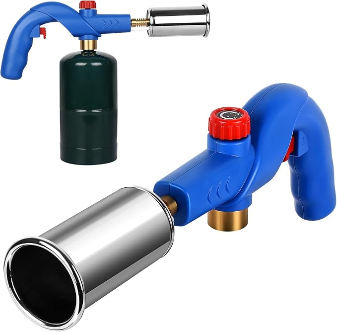 Semlos Propane Torch, Premium Metal Large Torch, Refillable Blow Torch Lighter with Adjustable & Wind Resistant Flame for Cooking, BBQ, Welding, DIY & Soldering (Propane Gas Not Included)