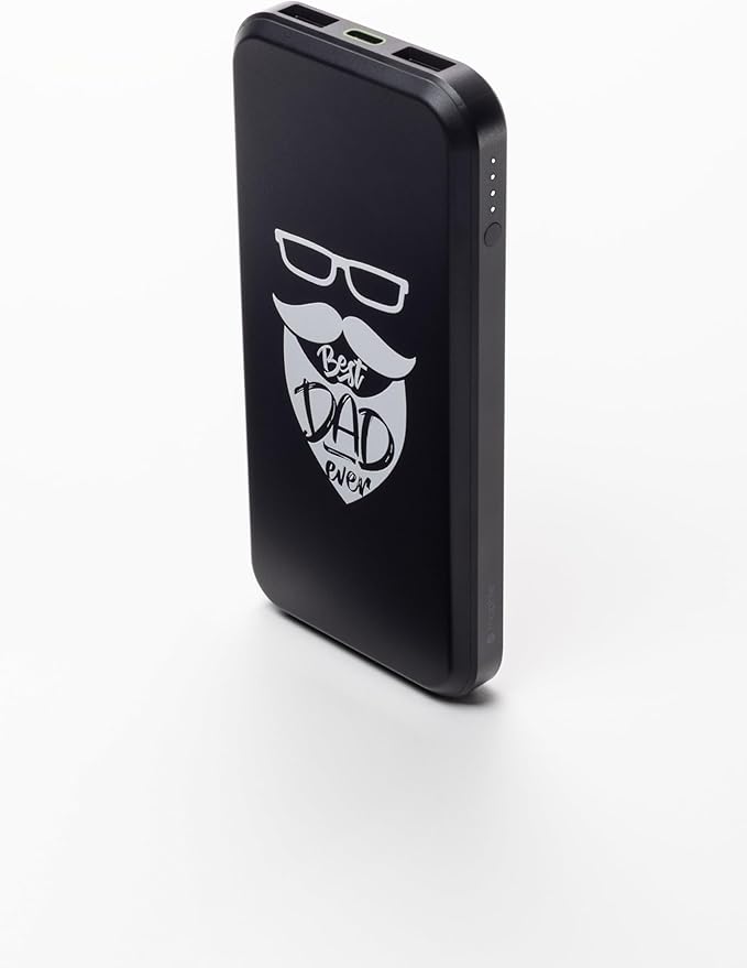 Mophie powerstation prime10 - Portable Power Bank with 10,000mAh Internal Battery, 18W USB-C PD Fast Charging, Charge 3 Devices Simultaneously, LED Power Indicator, Best Dad