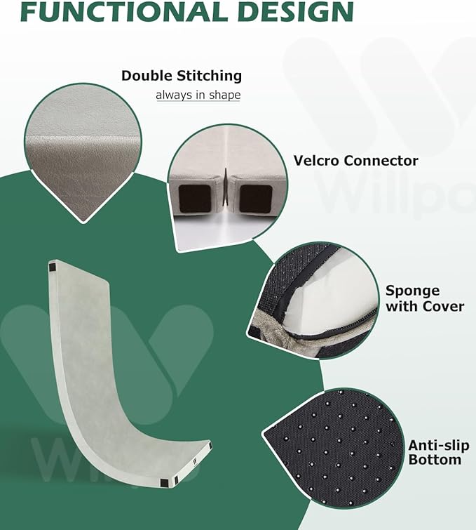 Willpo CertiPUR-US Memory Foam Camping Mattress with Travel Bag and 2 Interchangeable Covers, Lightweight Portable Sleeping Pad for Tents, Guest Beds, Home