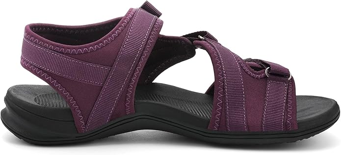 UBFEN Womens Hiking Comfortable Sport Walking Sandals Outdoor Athletic Water Sandals with Three Adjustable Straps
