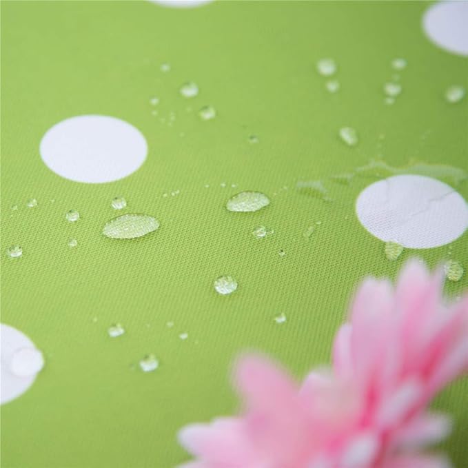 Poise3EHome 60X84 Outdoor/Indoor Tablecloth Rectangle Waterproof Spillproof for Camping Picnic Party Patio Table Spring, Green Polka Dot